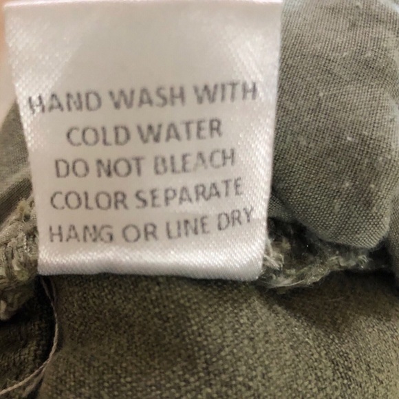 Jella C Floral Jean Shorts Olive Green - Picture 7 of 8